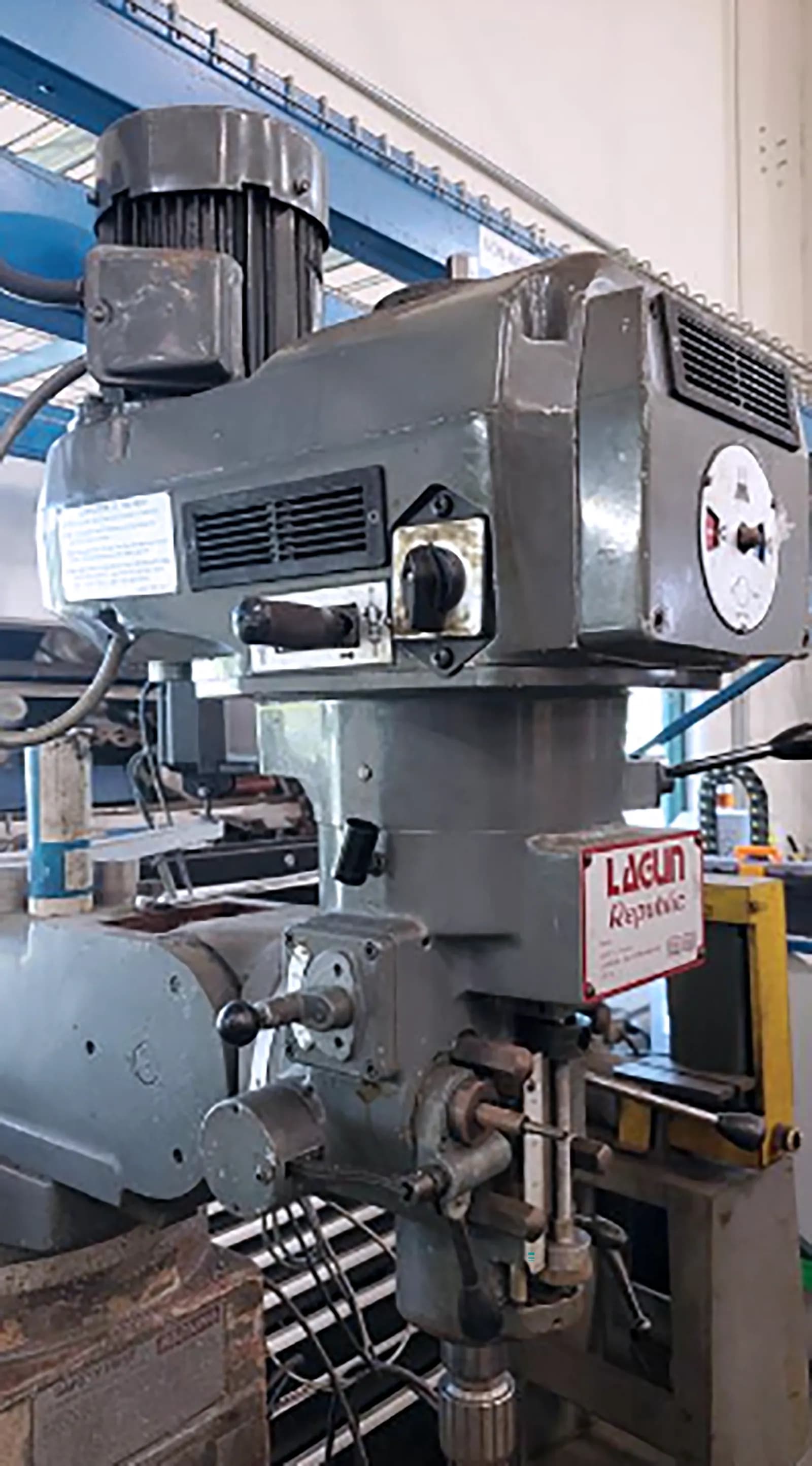 9" x 48" Lagun Vertical Milling Machine W/ DROs, Powerfeed_3633520