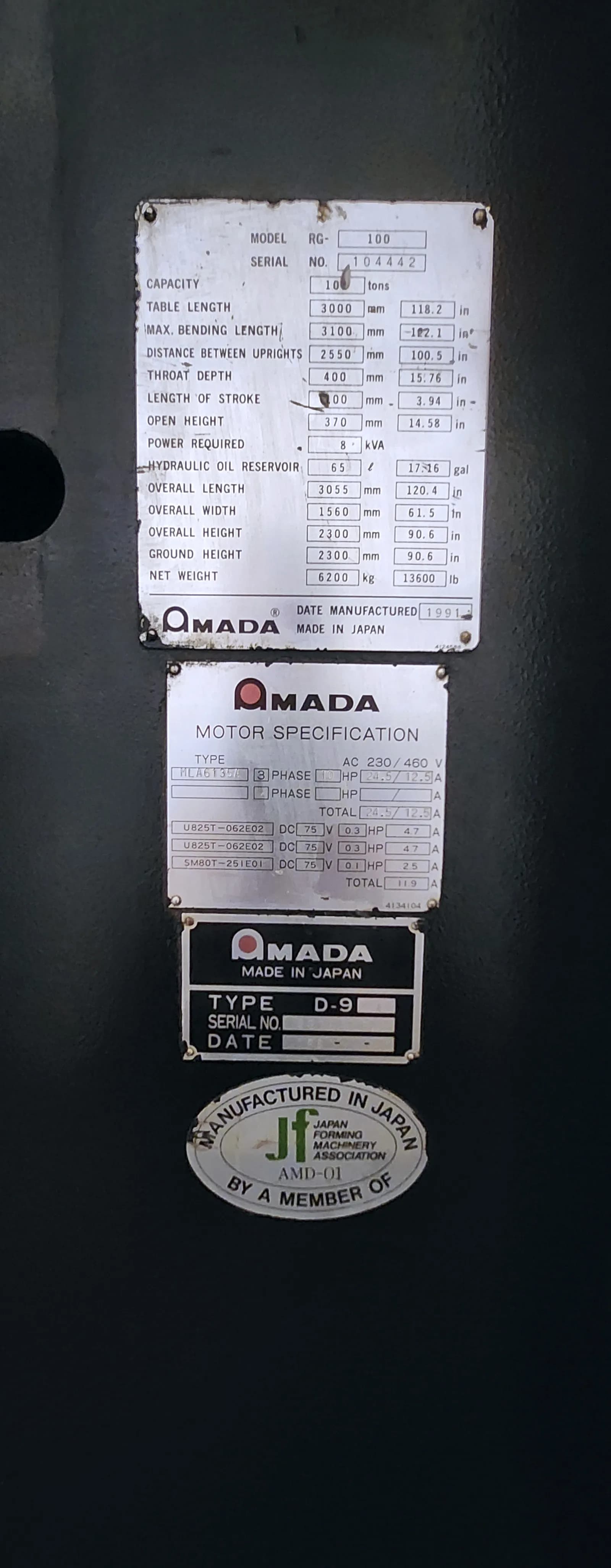 Amada RG 100 Press Brake_3770312