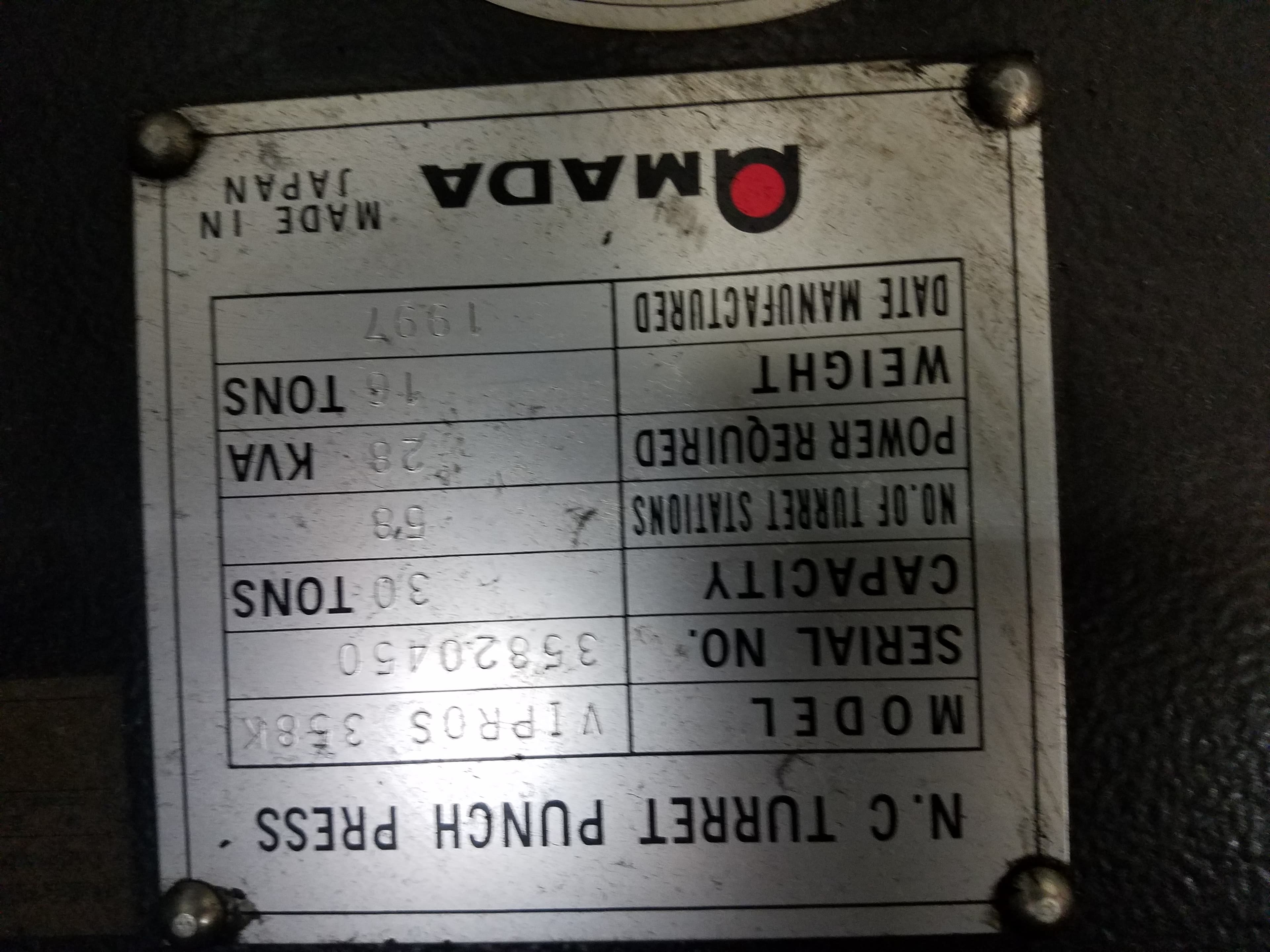 Amada Vipros 358K 1997