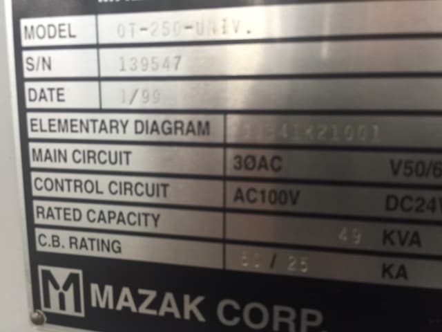 Mazak QT-250 Universal 1999 1