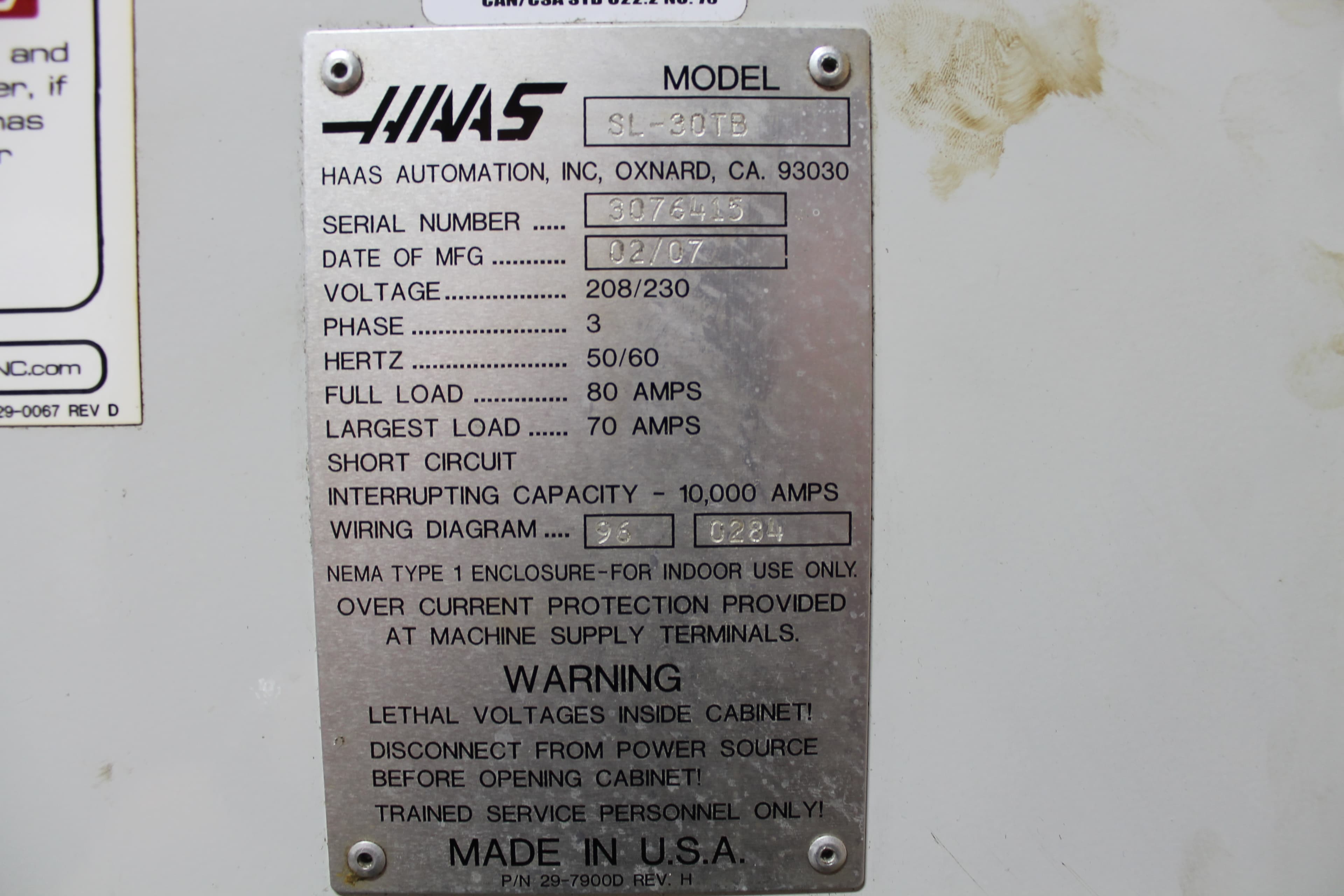 Haas SL-30TB 2007 1