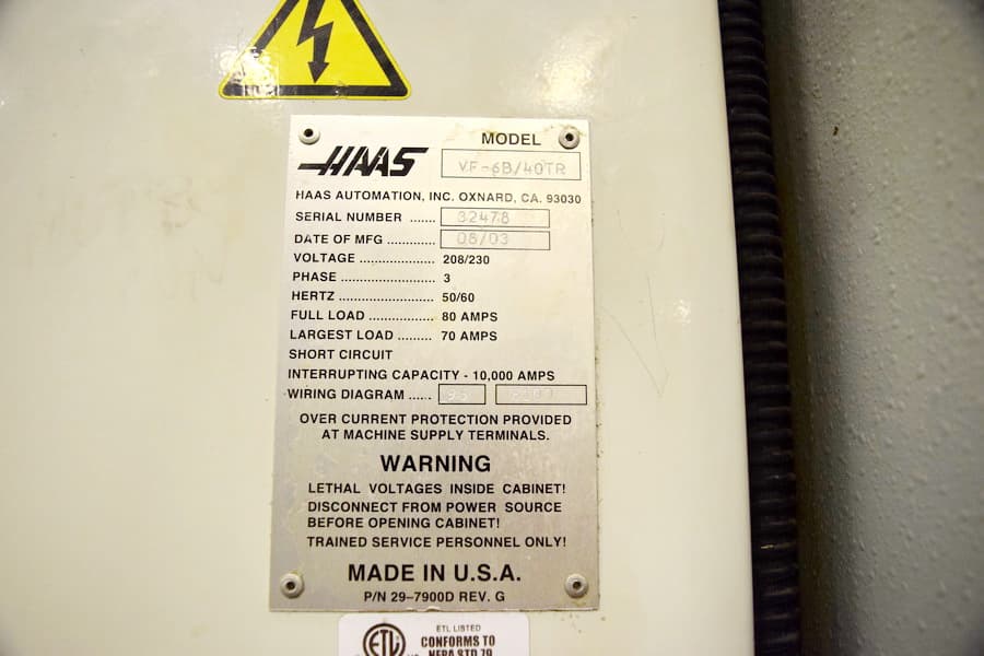 Haas VF-6/40 B 2003 2