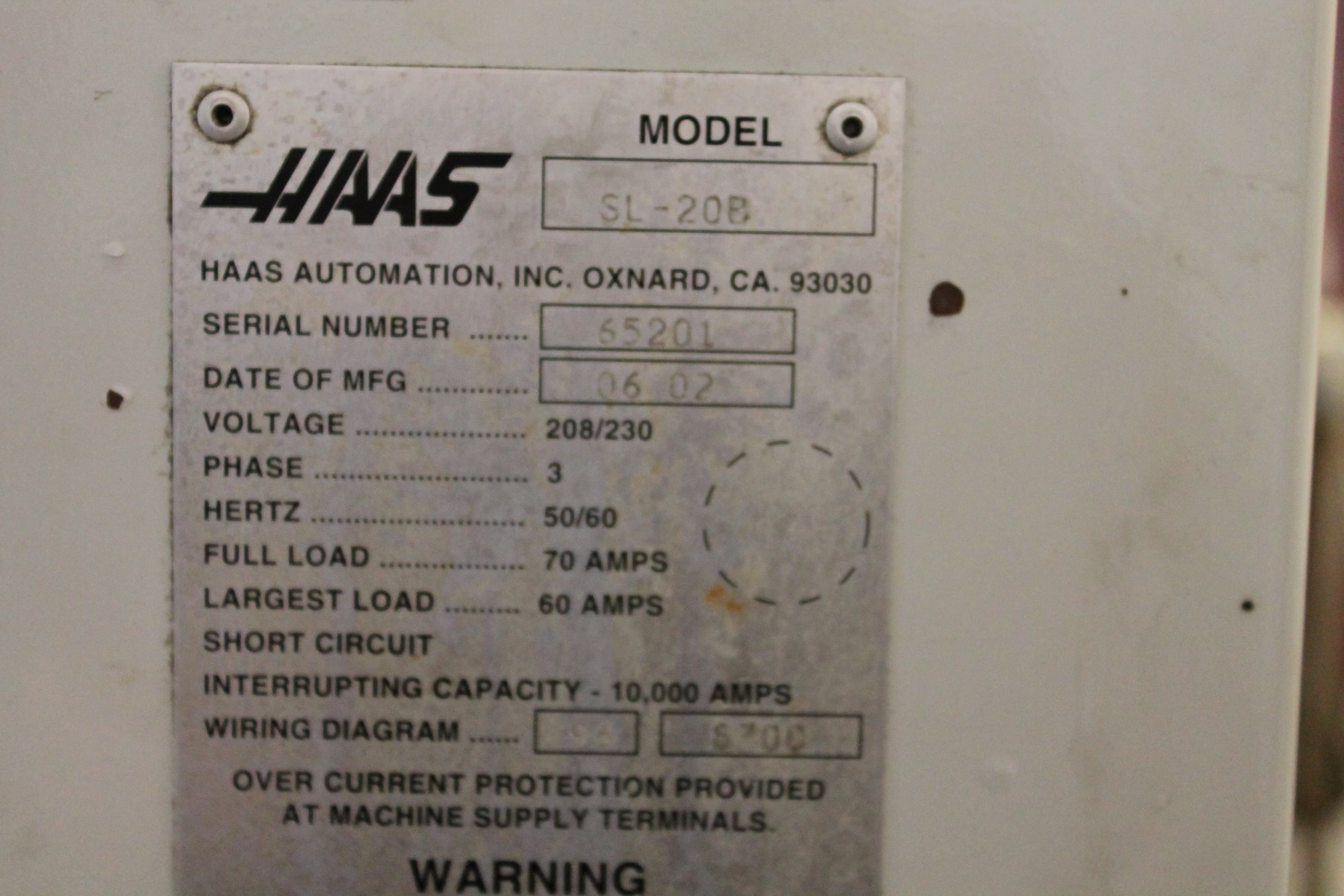 HAAS SL-20 B 2002 -  DeYoung Machine Works