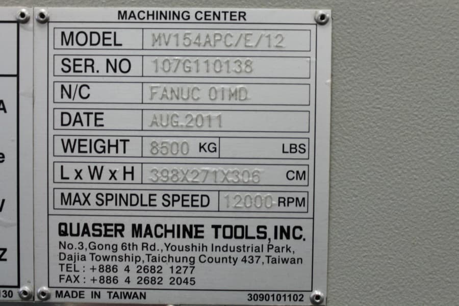 Quaser MV154APC/E/12 2012 1
