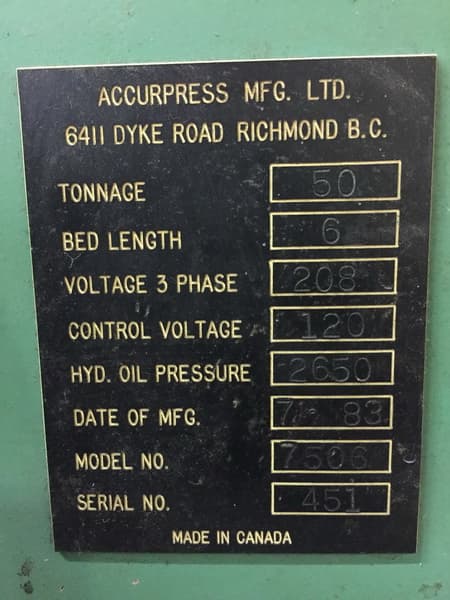 Accurpress 7506 1983 - Atmos-Tech