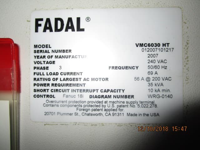 Fadal 8030 HT 2007 2
