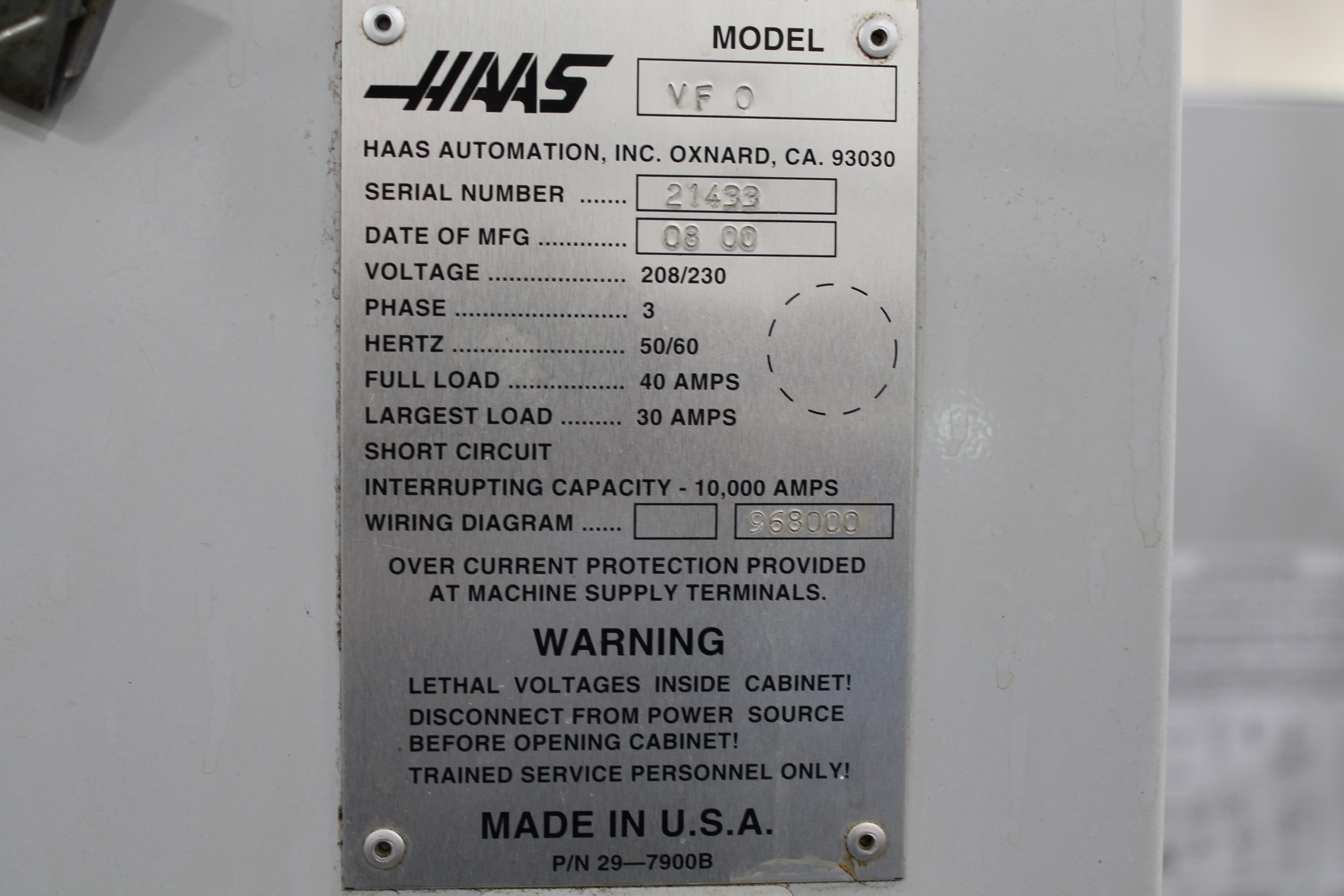 Haas VF-0 08/2000 2