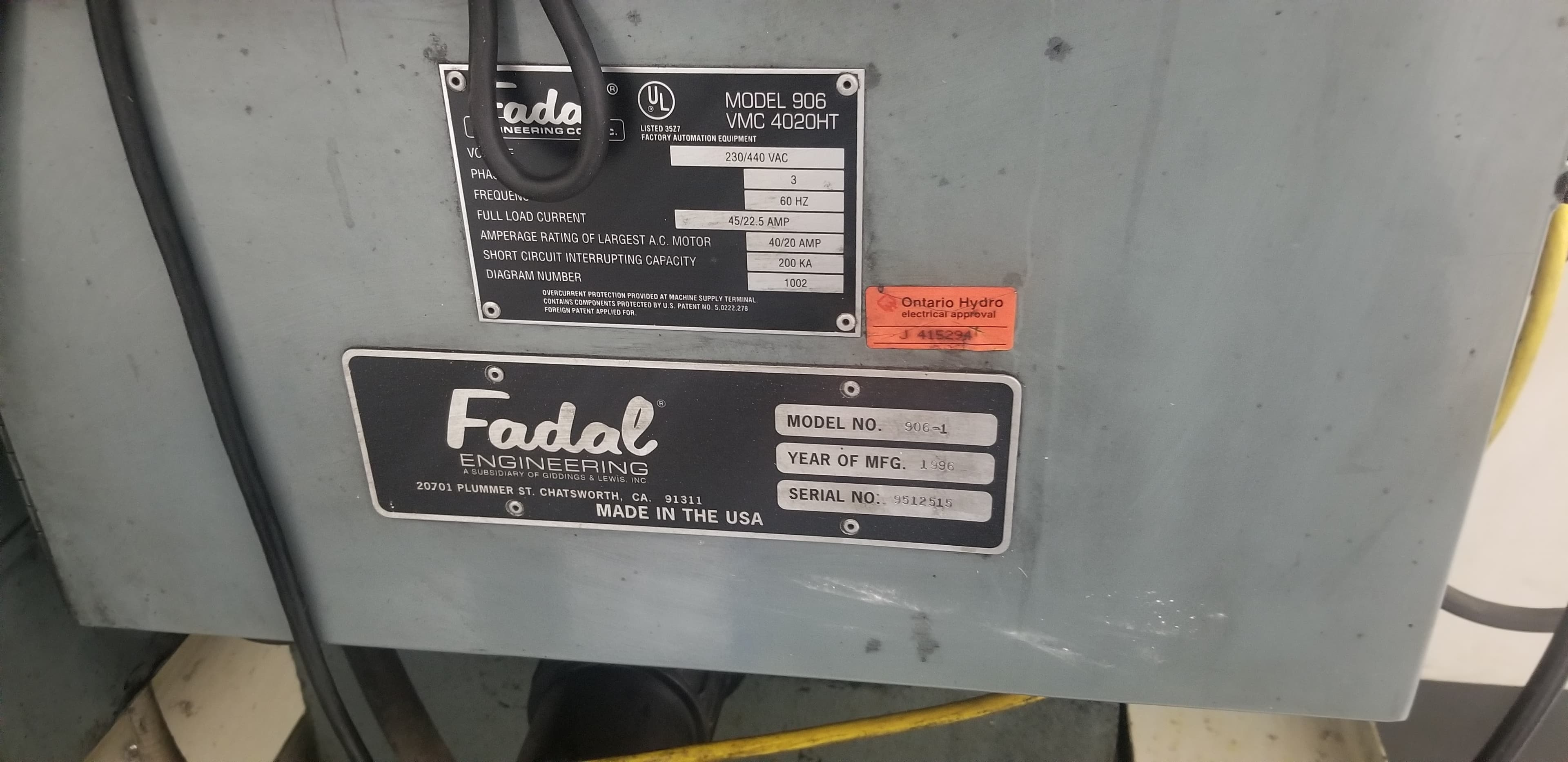 Fadal VMC4020HT 1996 1
