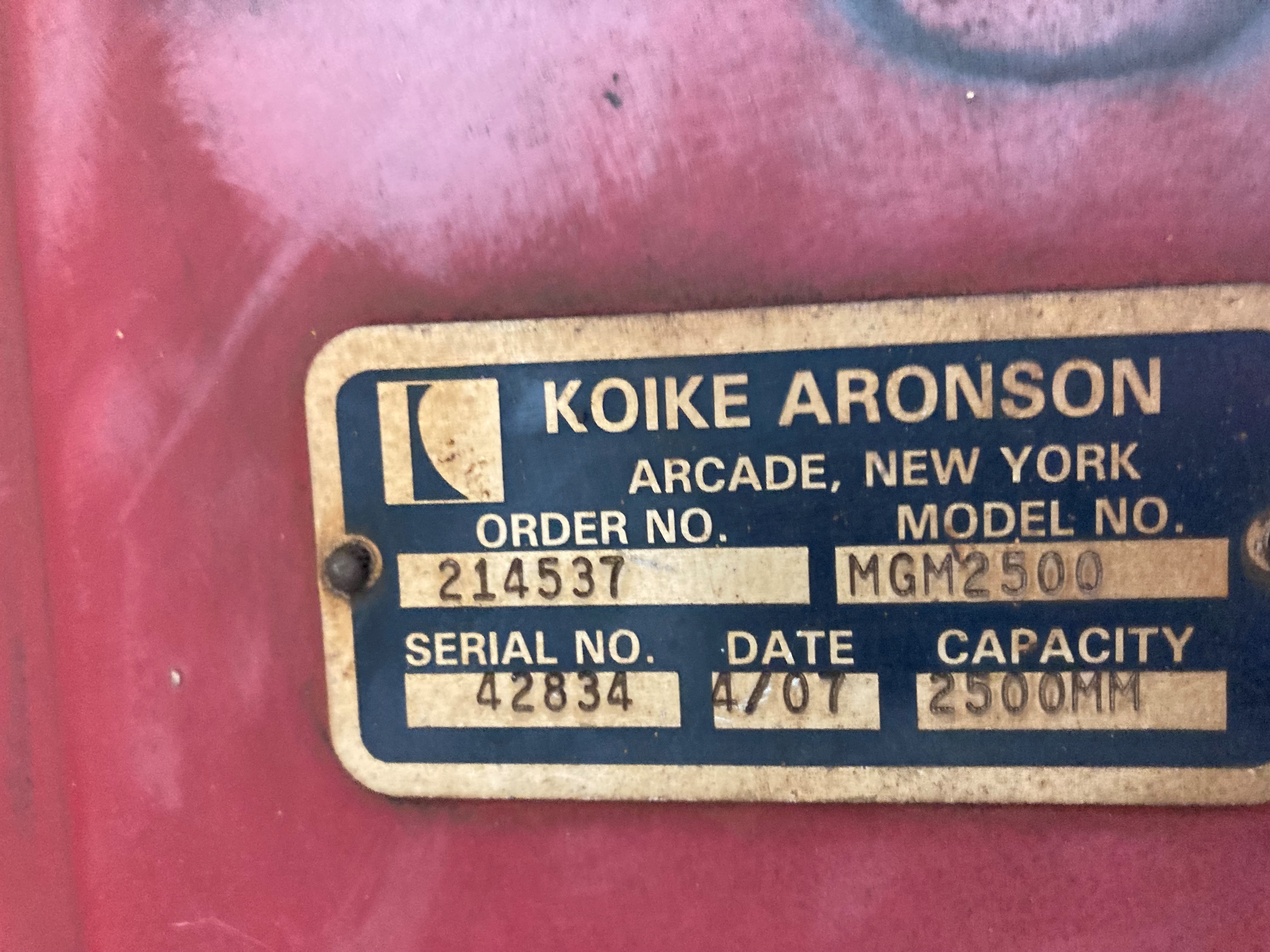 Koike Aronson Mastergraph MGM2500 2007 1