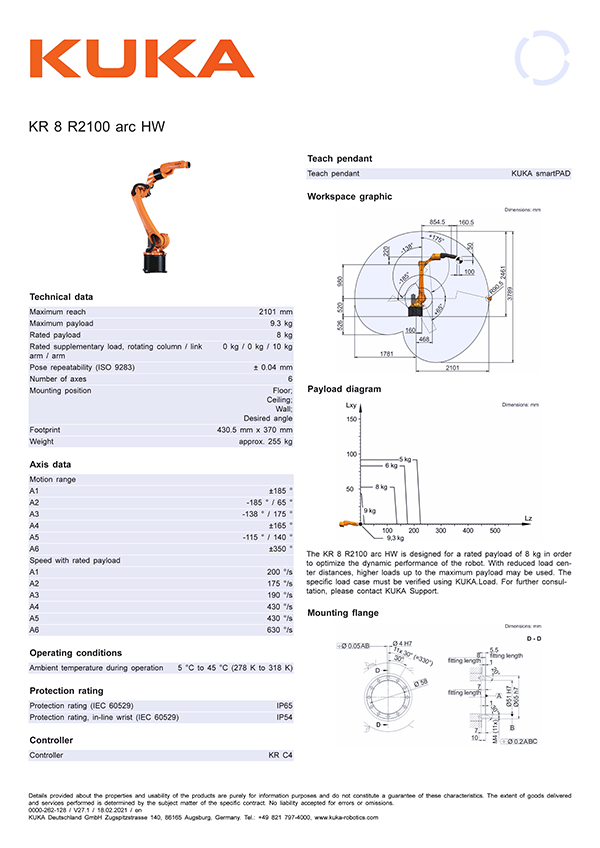 KUKA Kuka KR8 R2100 ARC HW Robot 2019 3