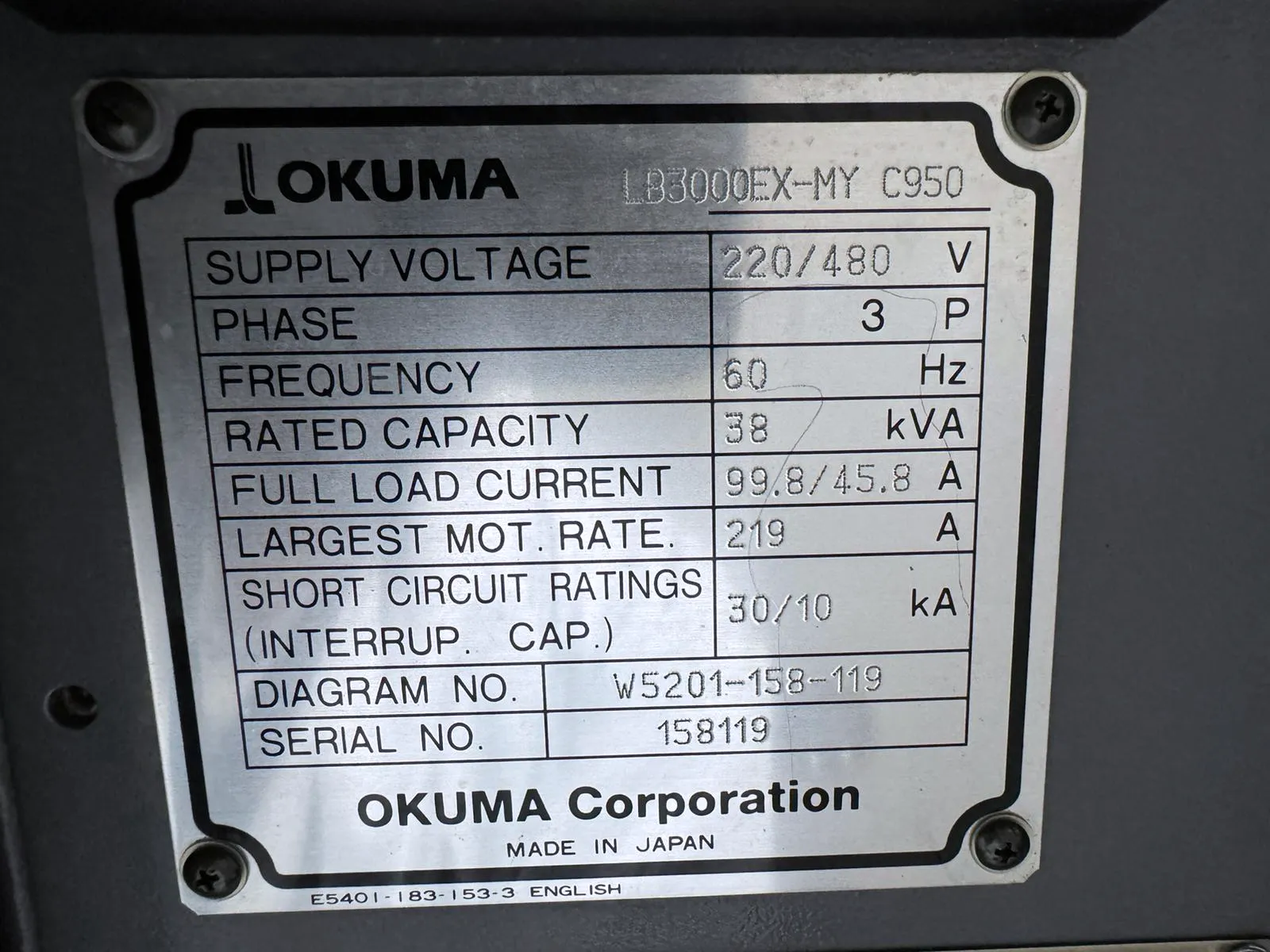 Okuma SpaceTurn LB3000EX-MY C950 2011 14