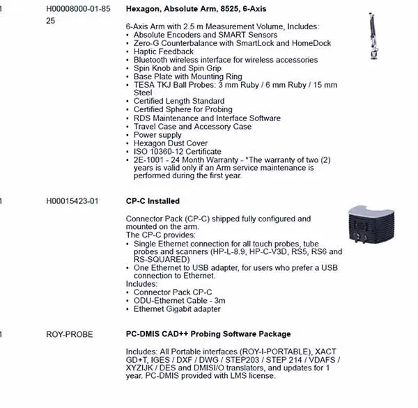 Hexagon Absolute 8525 6-Axis 2020 5