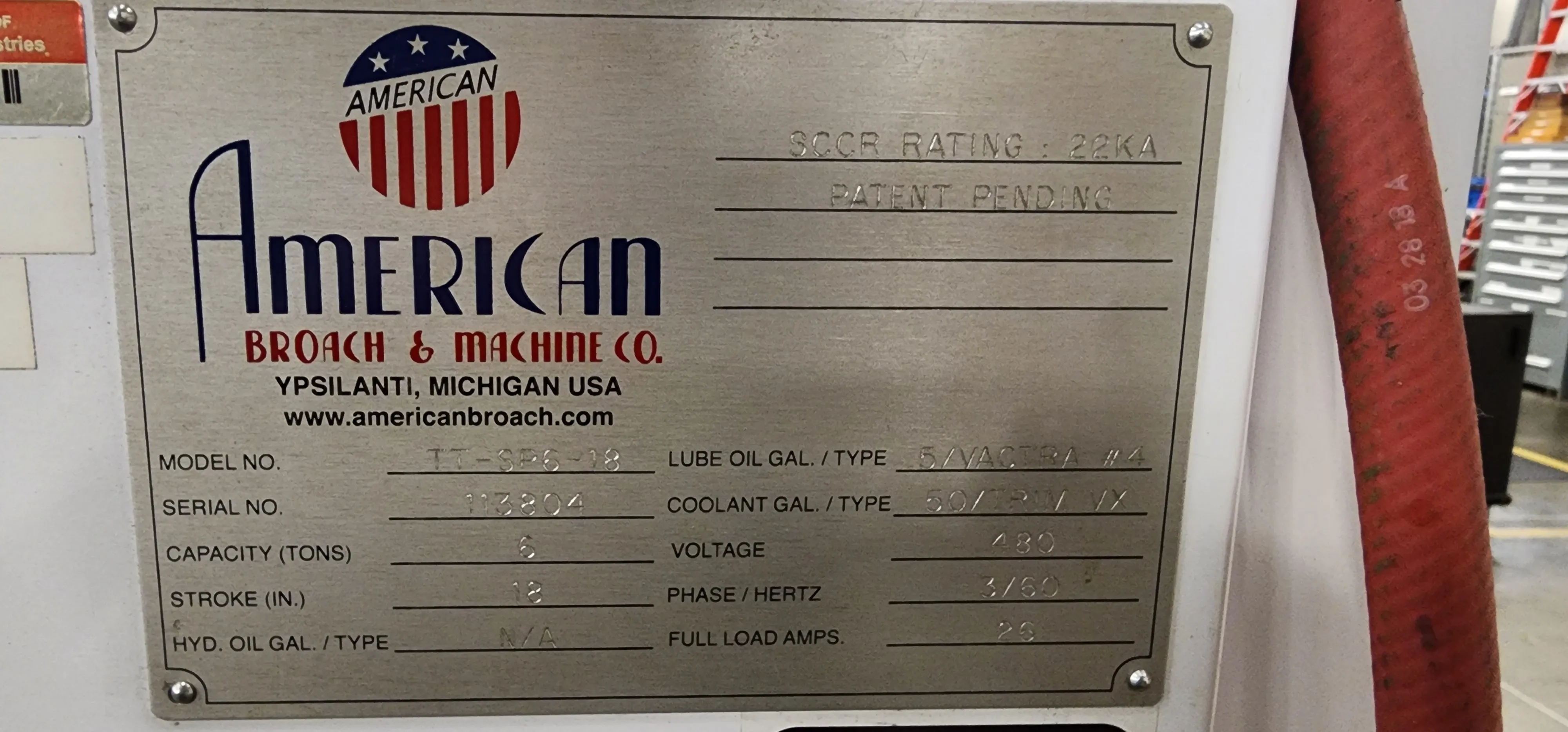 American Broach & Machine Co TT-SP6-18 2016 5